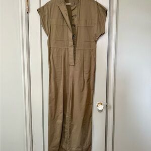 Everlane Olive Green Organic Cotton Jumpsuit